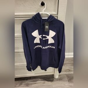 Under Armour Dark Blue Hoodie with White Logo